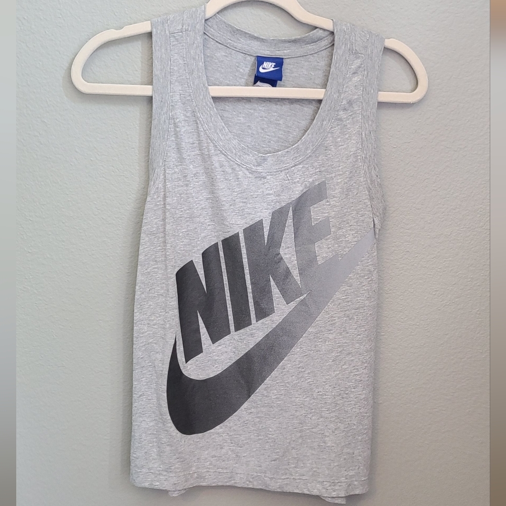 Gray Ombre Nike Logo Workout Tank Size Small